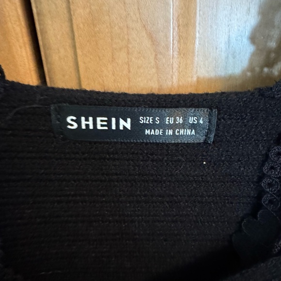 SHEIN Off-the-Shoulder Black Sweater - Picture 4 of 14